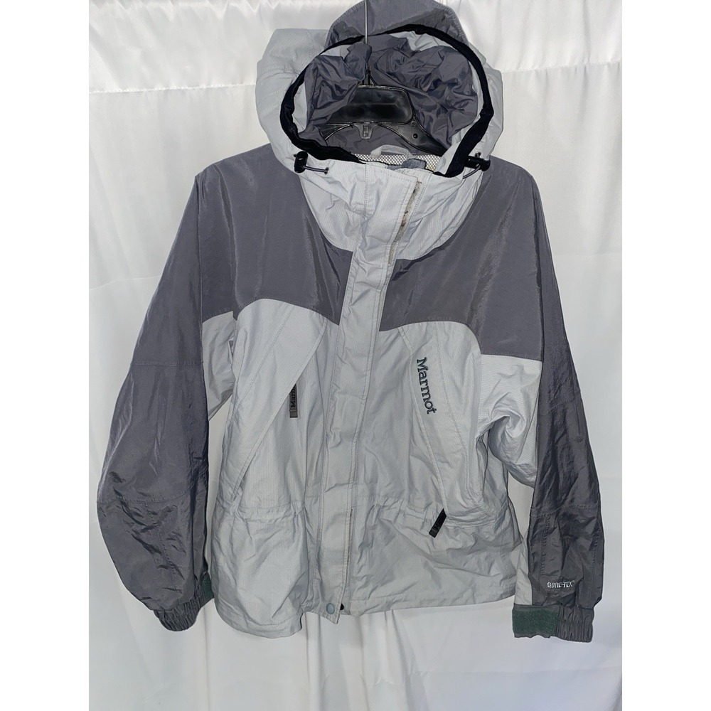 Marmot Jacket Womens Medium Gray GORE-TEX Hooded Rain